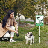 NO POOP AND PEE Reflective Yard Warning Sign, Aluminum outdoor Security Sign with Stakes, Anti-UV, Rustproof, Waterproof, 10 * 7inch