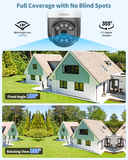 《𝗧𝗿𝘂𝗹𝘆 𝟰𝗞/𝟴𝗠𝗣 & 𝗣𝗧𝗭 𝗖𝗼𝗻𝘁𝗿𝗼𝗹》PoE Outdoor Security Camera System with 2-Way Audio,Home Video Surveillance System