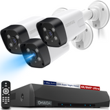 《𝟒𝐊 𝐔𝐥𝐭𝐫𝐚 𝟖.𝟎𝐌𝐏&𝟏𝟎𝟎𝐟𝐭 𝐍𝐢𝐠𝐡𝐭 𝐕𝐢𝐬𝐢𝐨𝐧》PoE Security Camera System with 2-Way Audio,3PCS 8MP IP Wired Security Camera with130° Wide Angle-Lens for Indoor Outdoor