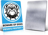 Beware Of Dog Signs For Fence,Warning Signs For Property,Dog On Premises Sign Metal,Dog On Property Sign Funny Signs For Dog Lovers 10x7 Inches