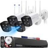 《Dual Antennas & 122°Wide Angle Lens》Wireless Security Camera System with 2 Way Audio,Wireless Home Wi-Fi Video Surveillance,100 Feet Night Vision Home Security Cameras Wireless Outdoor