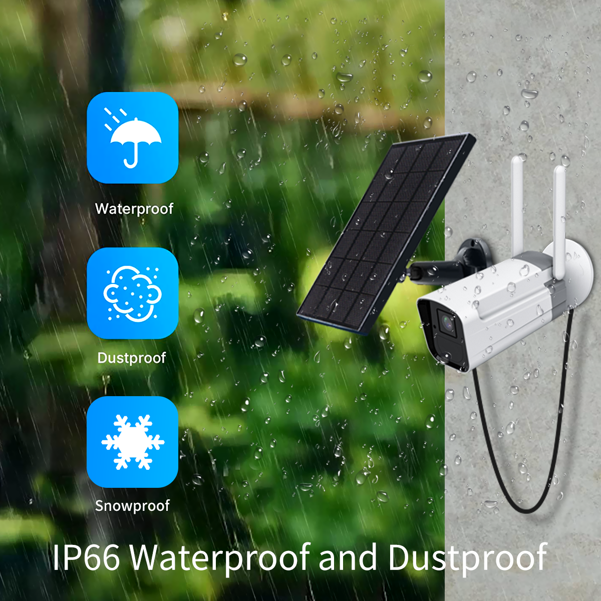 Solar Outdoor Wireless Security Camera Rechargeable Battery WiFi