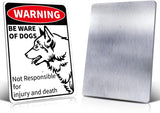 Beware Of Dog Signs For Fence,Dog On Premises Yard Sign,Warning Signs For Property,Dog On Premises Sign Metal,Dog On Property Sign Funny Signs For Dog Lovers 10x7 Inches