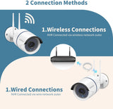 Sistema de cámaras de seguridad inalámbricas con 2 antenas, NVR de 10 canales de 5.0MP, 6 cámaras IP CCTV WI-FI de 3.0MP para hogares, Sistema de seguridad de video vigilancia HD de OHWOAI