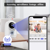 OHWOAI 《2.4G/5Ghz Dual-Band WiFi》Baby Monitor with Camera and Audio,2-Way Talk Nanny Cam,5MP Pan/Tilt Indoor Wireless Security Camera with Motion Detection for Home and Pet Monitoring