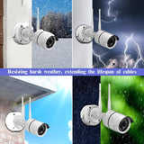 《Aluminum Waterproof》Junction Box for Security Camera Cable Hide Universal Junction Box for Camera Durable Housing for Outdoor Indoor Surveillance Camera System