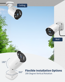 《Full HD 5MP & 80 Ft Night Vision》 CCTV Camera Security System for Indoor/Outdoor Use, 4 Channel DIY Surveillance System for 24/7 Continuous Recording